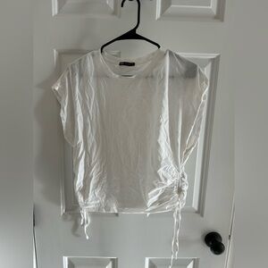 Zara White Women's cotton Top t shirt